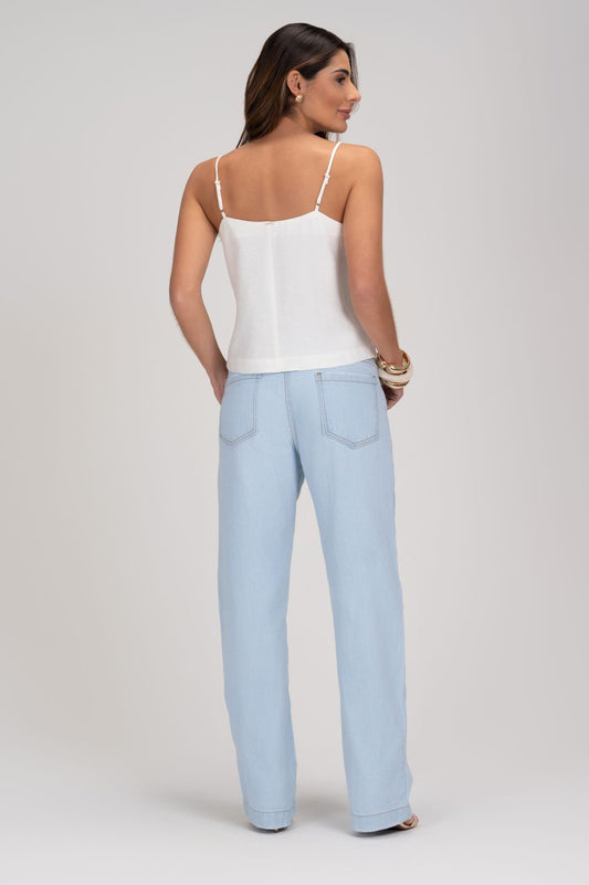 Blusa De Alfaiataria Off White Acrílico Frysaide