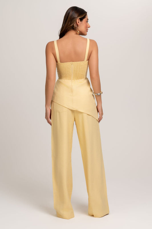 Blusa Monique De Alfaiataria Amarela Frysaide