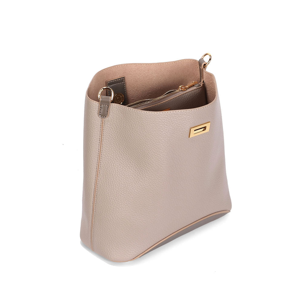 Bolsa Bucket Santa Lolla Cinza Fog Alça Dupla