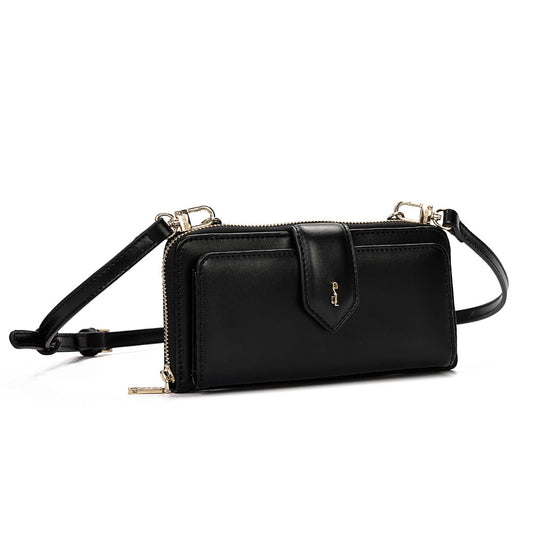 Bolsa Carteira Santa Lolla Preta Alça Transversal