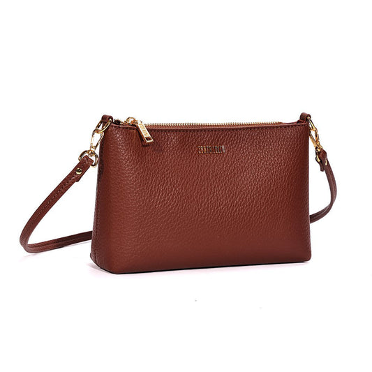 Bolsa Clutch Santa Lolla Marrom Alça Transversal