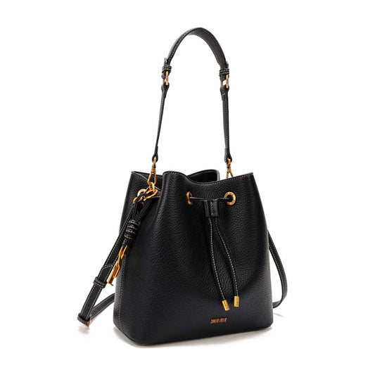 Bolsa Saco Santa Lolla Preta Floater Cordão Dourado