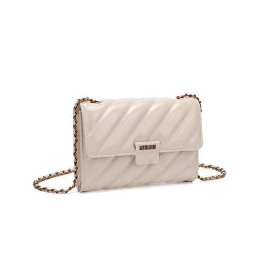 Bolsa Santa Lolla Bege Verniz Matelassê