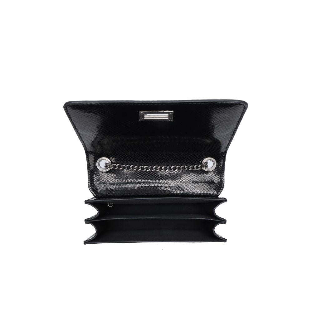 Bolsa Santa Lolla Preta Metalizada Alça Transversal