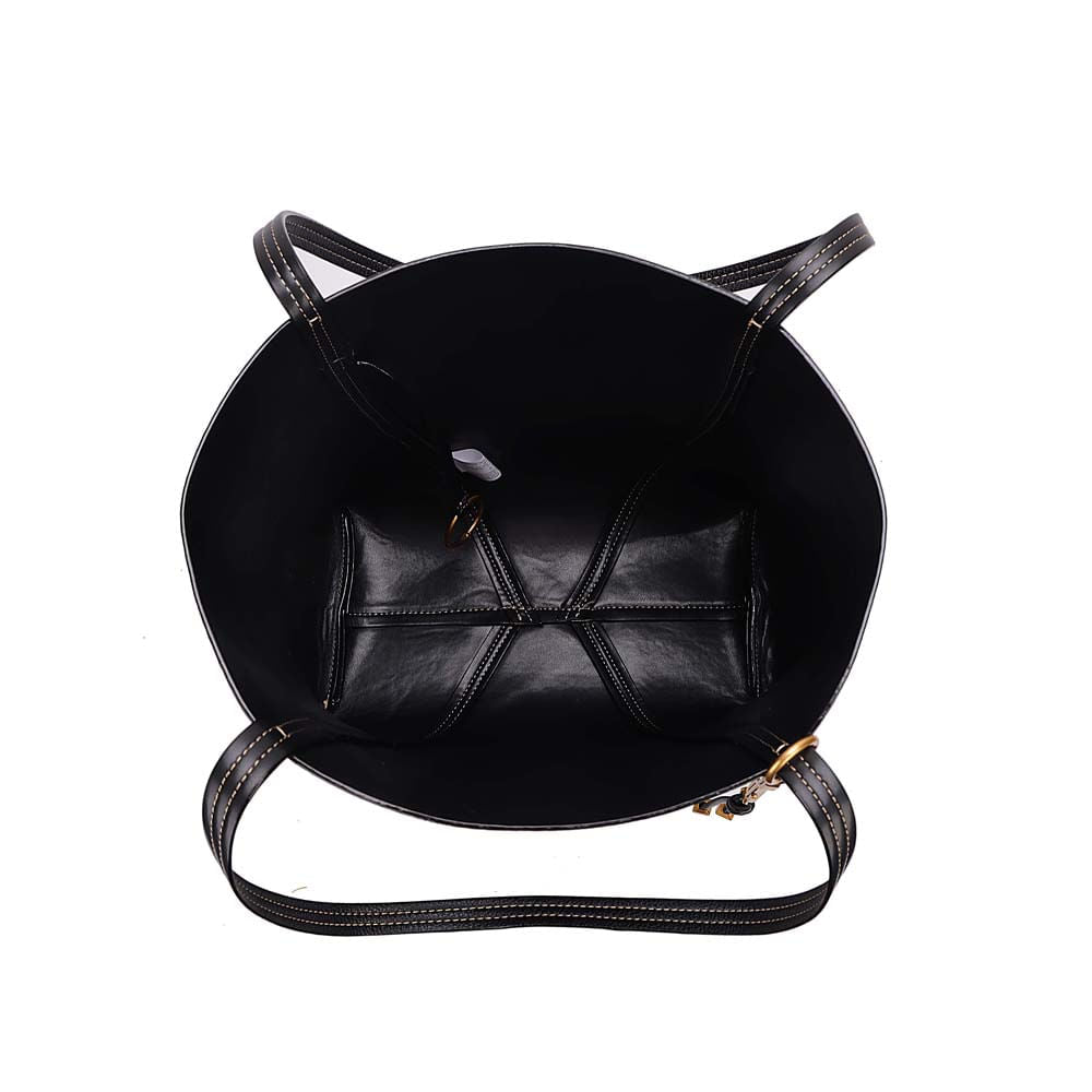 Bolsa Shopper Santa Lolla Preta Textura Floater