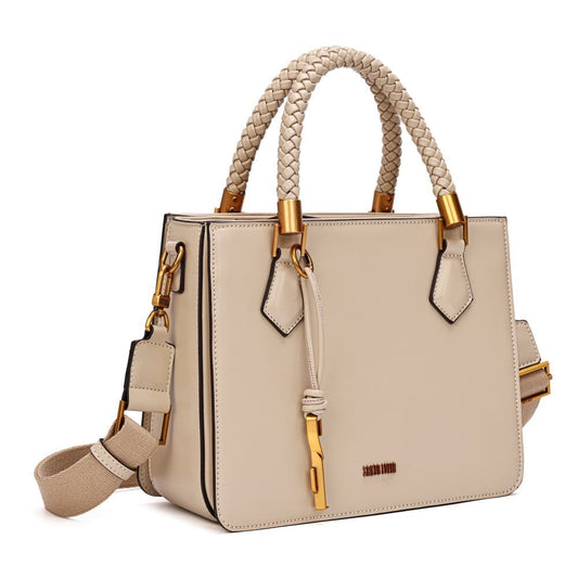Bolsa Tote Santa Lolla Bege Alça Dupla