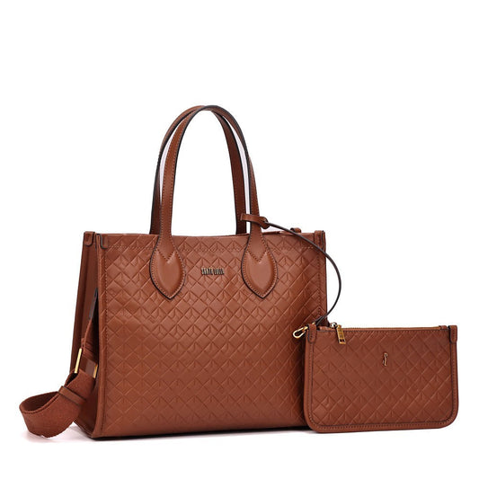 Bolsa Tote Santa Lolla Caramelo Com Clutch