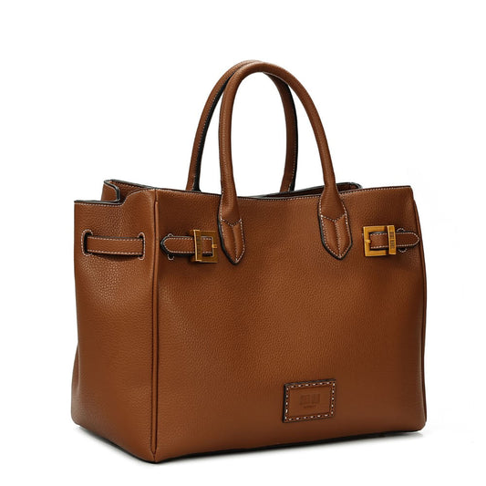 Bolsa Tote Santa Lolla Grande Caramelo Alça De Mão