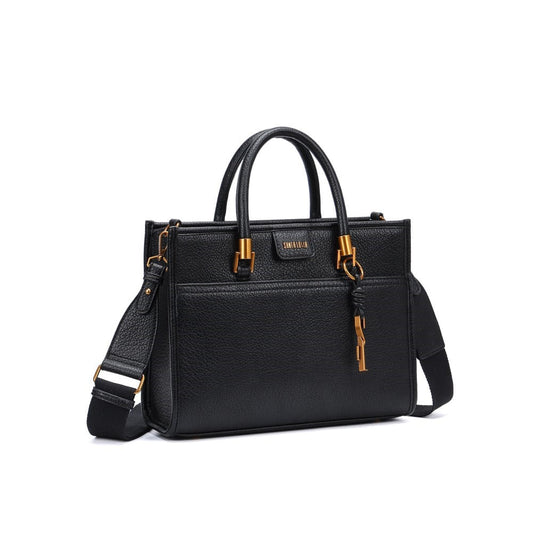 Bolsa Tote Santa Lolla Grande Preta Alça Transversal