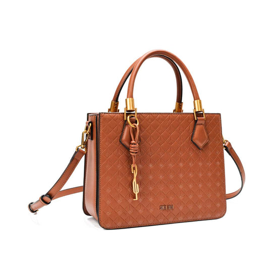 Bolsa Tote Santa Lolla Marrom Texturizada Alça Longa