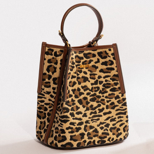 Bolsa Tote Santa Lolla Onça Tramado Alça Dupla