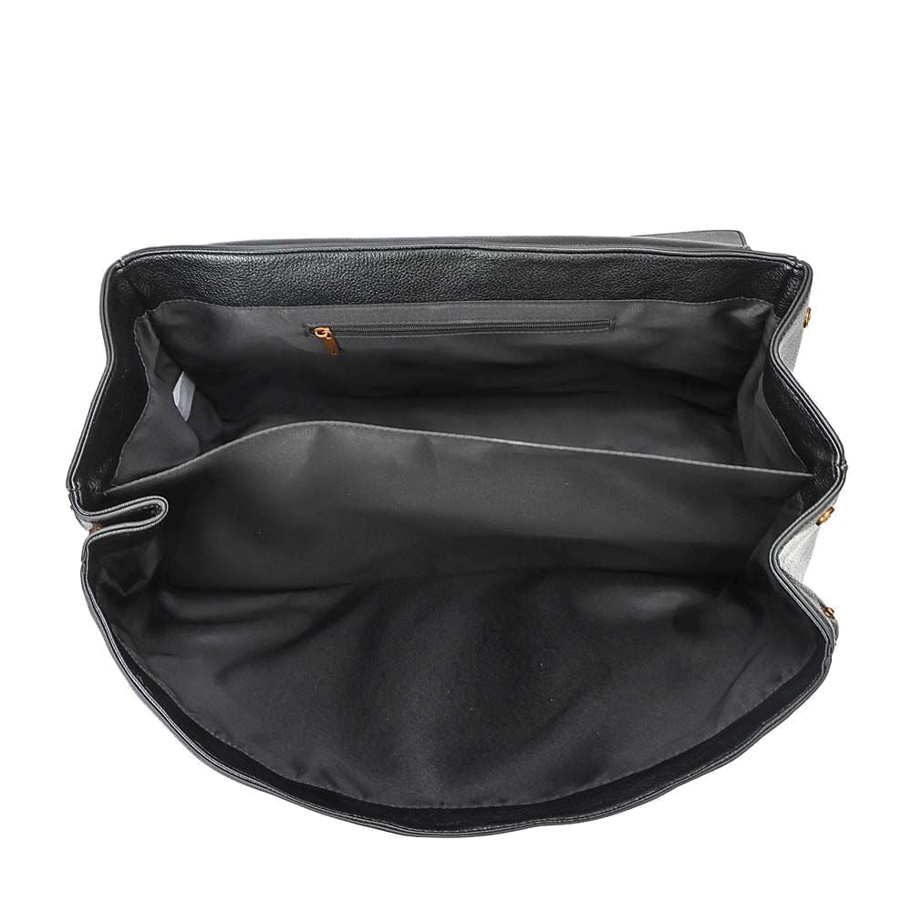 Bolsa Tote Santa Lolla Preta Fecho Giratório