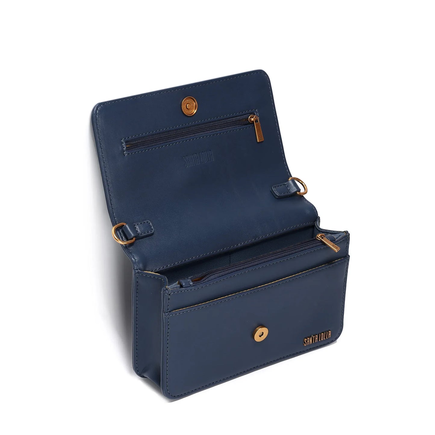 Bolsa Transversal Santa Lolla Azul Marinho Flap