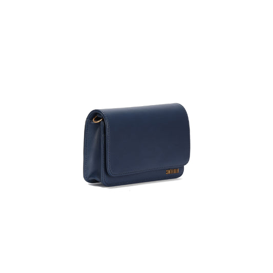Bolsa Transversal Santa Lolla Azul Marinho Flap