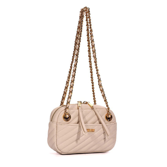 Bolsa Transversal Santa Lolla Bege Alça Correntes