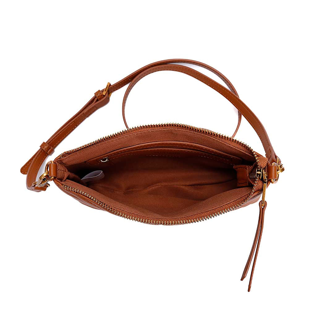 Bolsa Transversal Santa Lolla Caramelo Matelassê