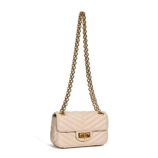 Bolsa Transversal Santa Lolla Marfim Alça Correntes