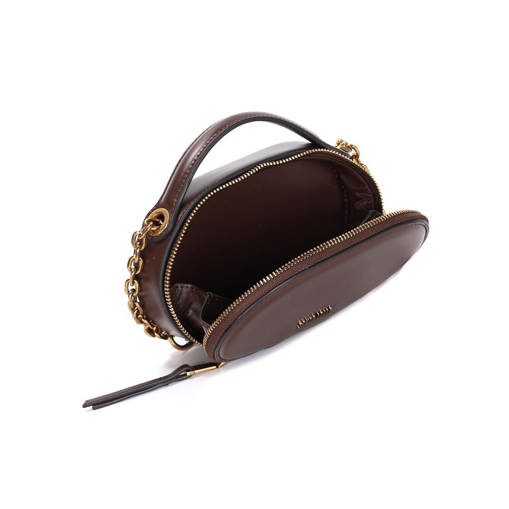 Bolsa Transversal Santa Lolla Marrom Oval Corrente