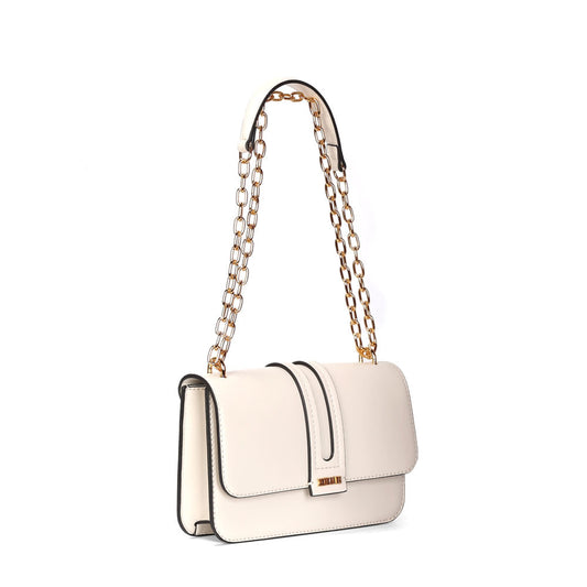 Bolsa Transversal Santa Lolla Off White Alça Correntes
