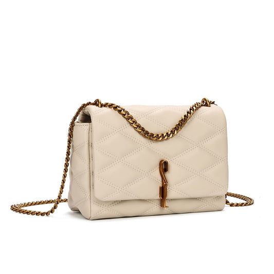 Bolsa Transversal Santa Lolla Off White Matelassê