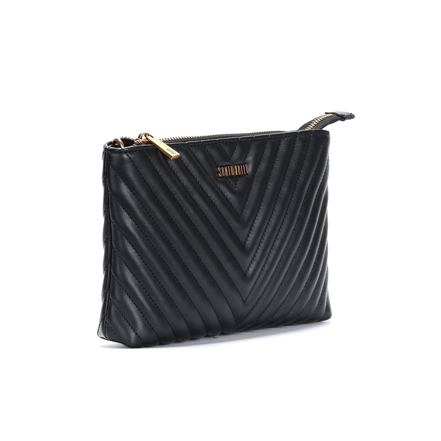 Bolsa Transversal Santa Lolla Preta Matelassê