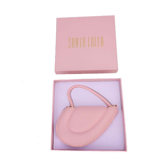 Bolsa Transversal Santa Lolla Rosa Corrente Dourada