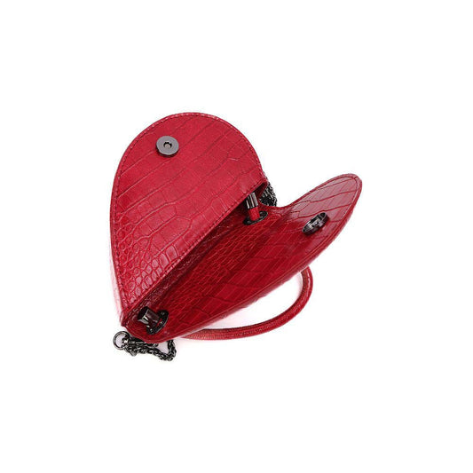 Bolsa Transversal Santa Lolla Vermelha Croco Corrente