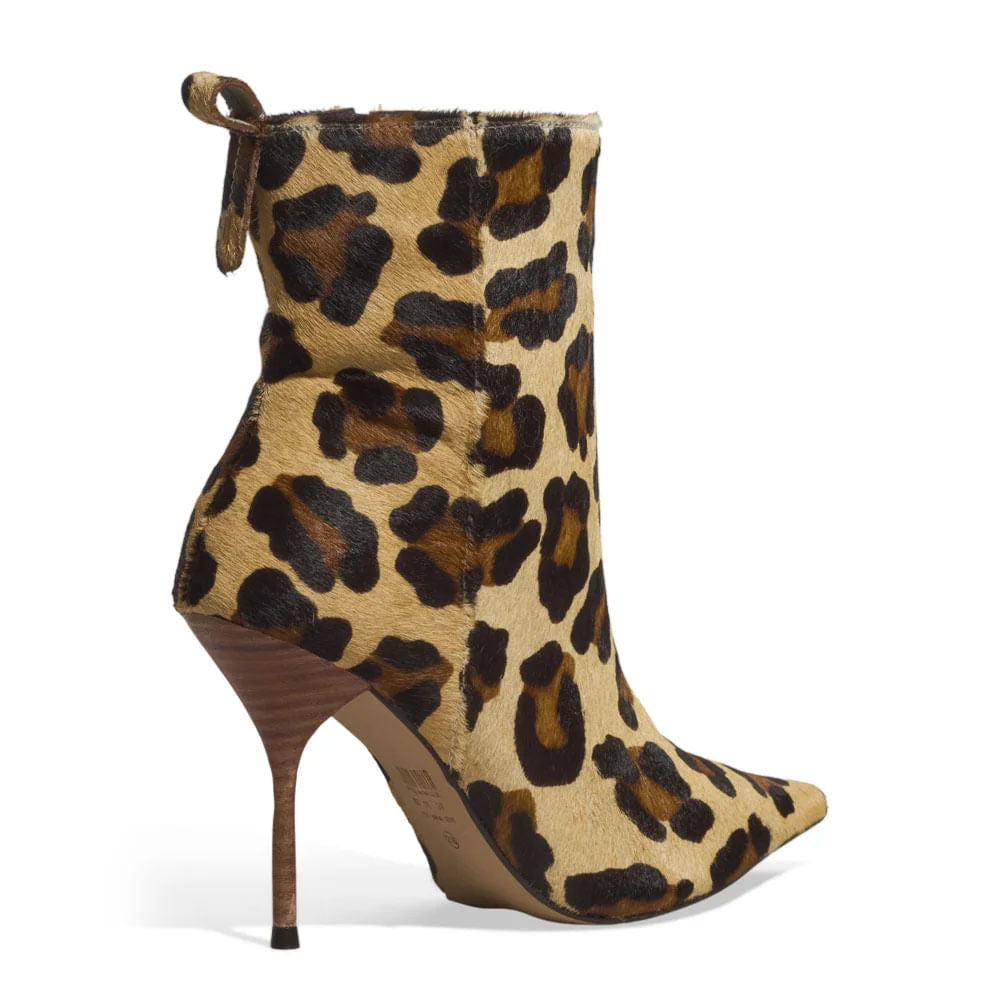 Bota Santa Lolla Onça Couro Com Pelo Salto Fino