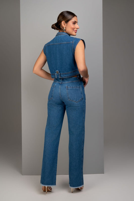 Calça Loose Jeans Jeans Frysaide