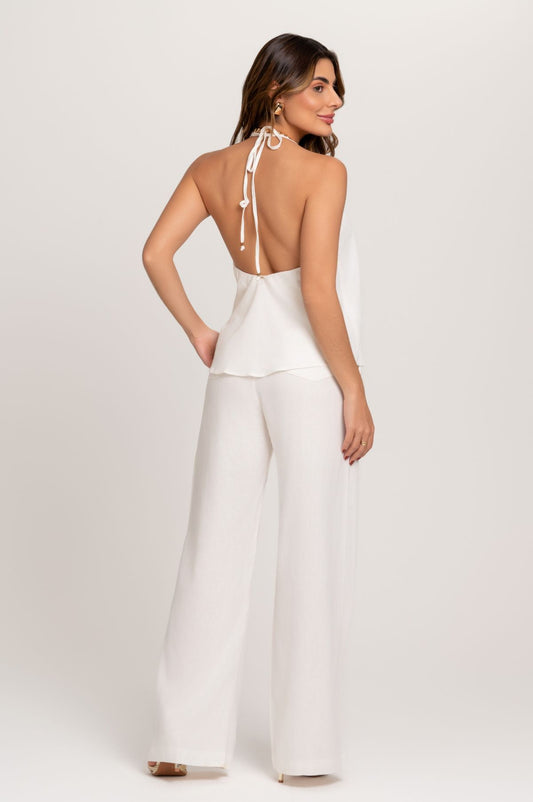 Calça Carla Pantalona Off White Frysaide