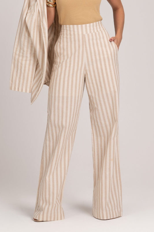 Calça Pantalona Frysaide Off White Listrada