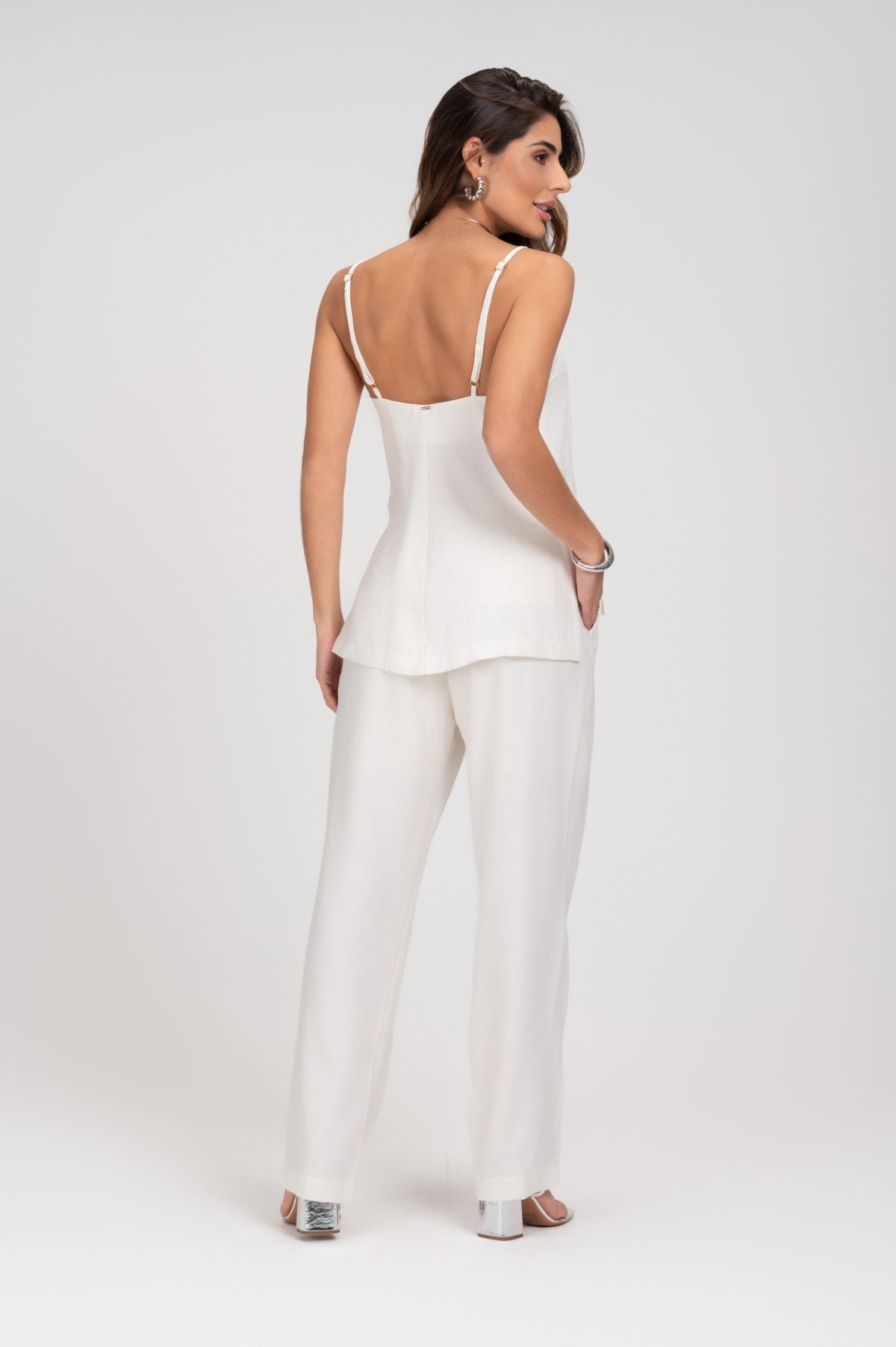 Calça Reta De Alfaiataria Off White Frysaide