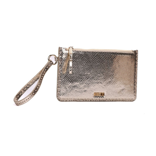 Clutch Santa Lolla Dourado Metalizado Alça De Mão