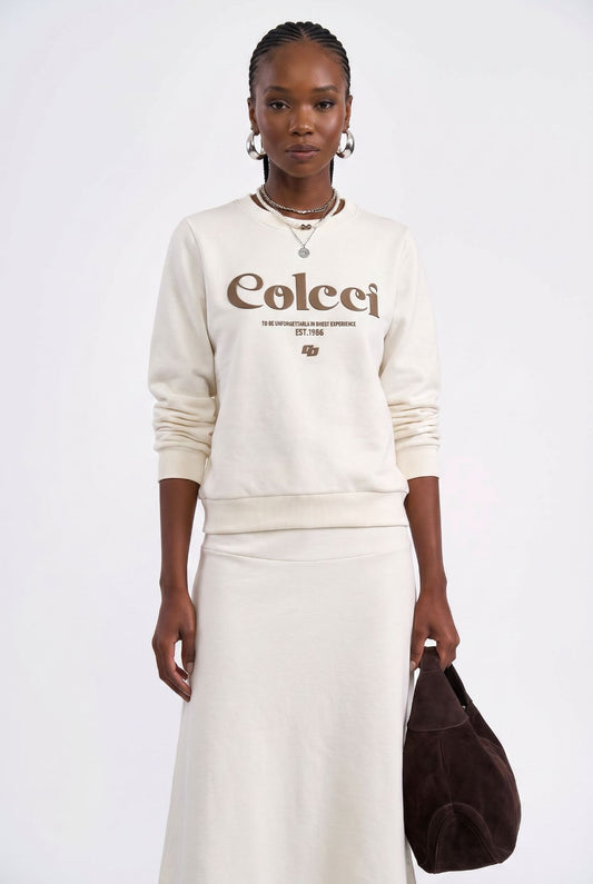 Moletom Colcci Off White Logo Frontal