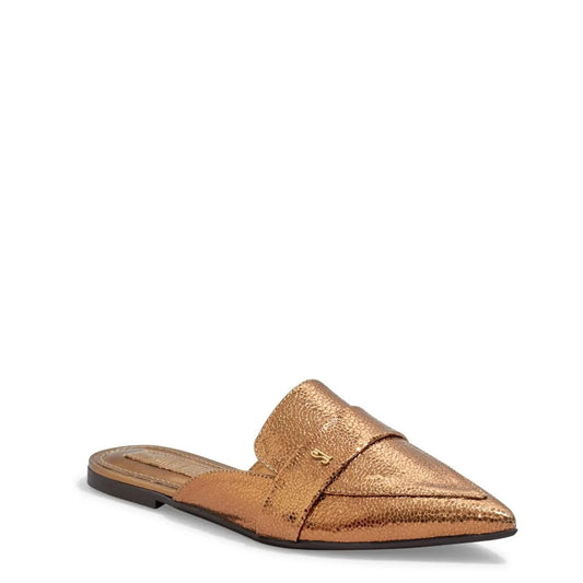 Mule Santa Lolla Bronze Metalizado Bico Fino