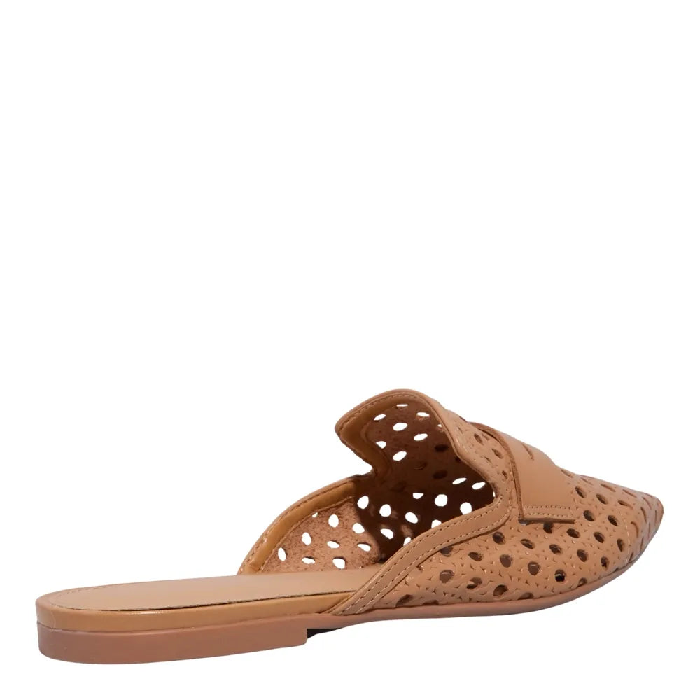 Mule Santa Lolla Couro Caramelo Tressê