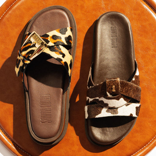 Papete Santa Lolla Vaca Tiras Cruzadas Pelo