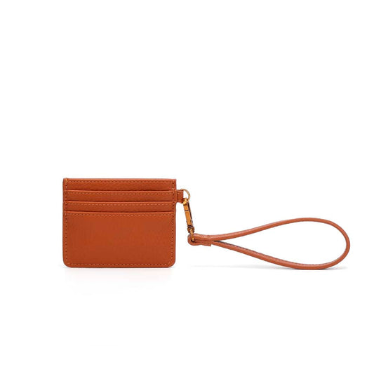 Porta-Cartão Santa Lolla Laranja Alça De Pulso Couro
