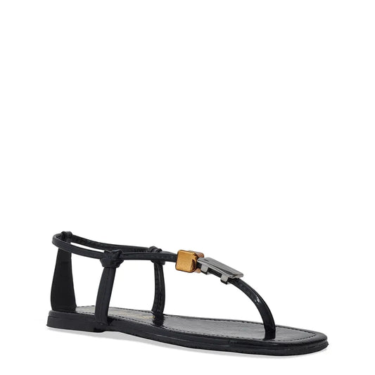 Rasteirinha Degalls Preta Verniz Tira Em T