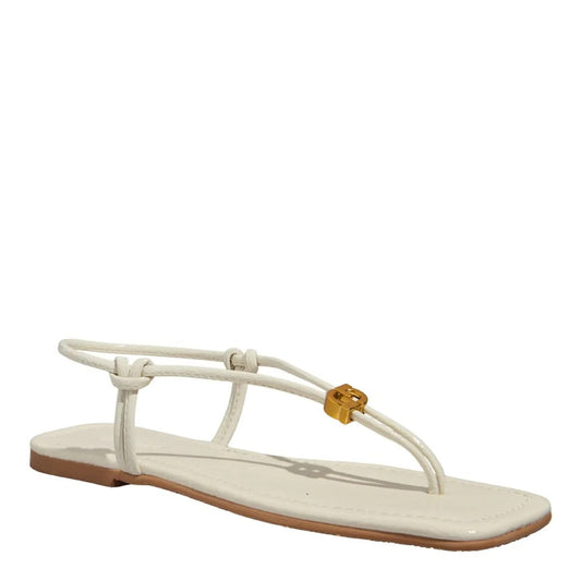 Rasteirinha Off White Verniz Degalls