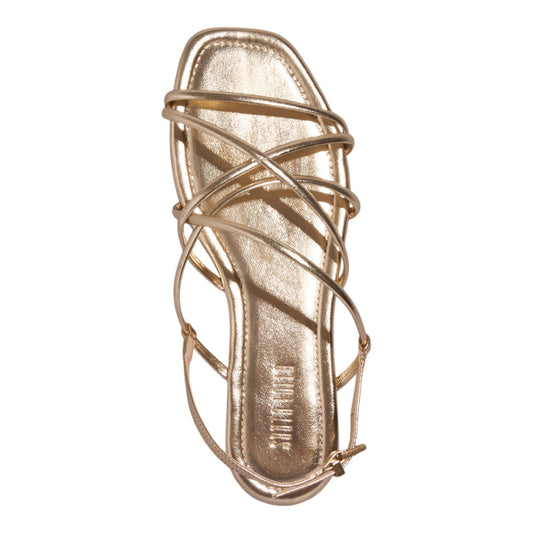 Rasteirinha Santa Lolla Dourada Metalizada