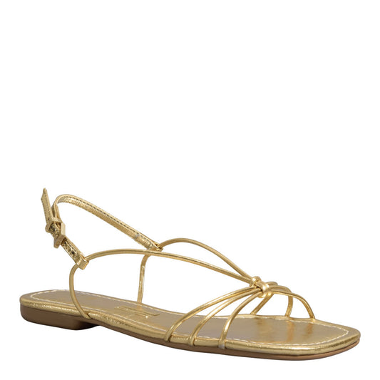 Rasteirinha Santa Lolla Dourada Nó Frontal