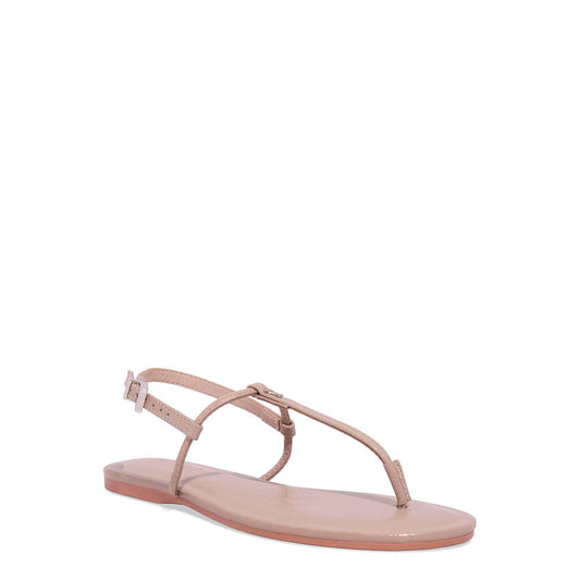 Rasteirinha Santa Lolla Taupe Verniz T-Strap