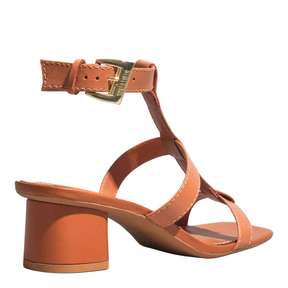 Sandália Caramelo Santa Lolla Salto Grosso