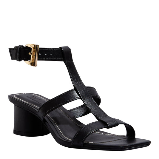 Sandália Preta Santa Lolla Salto Grosso