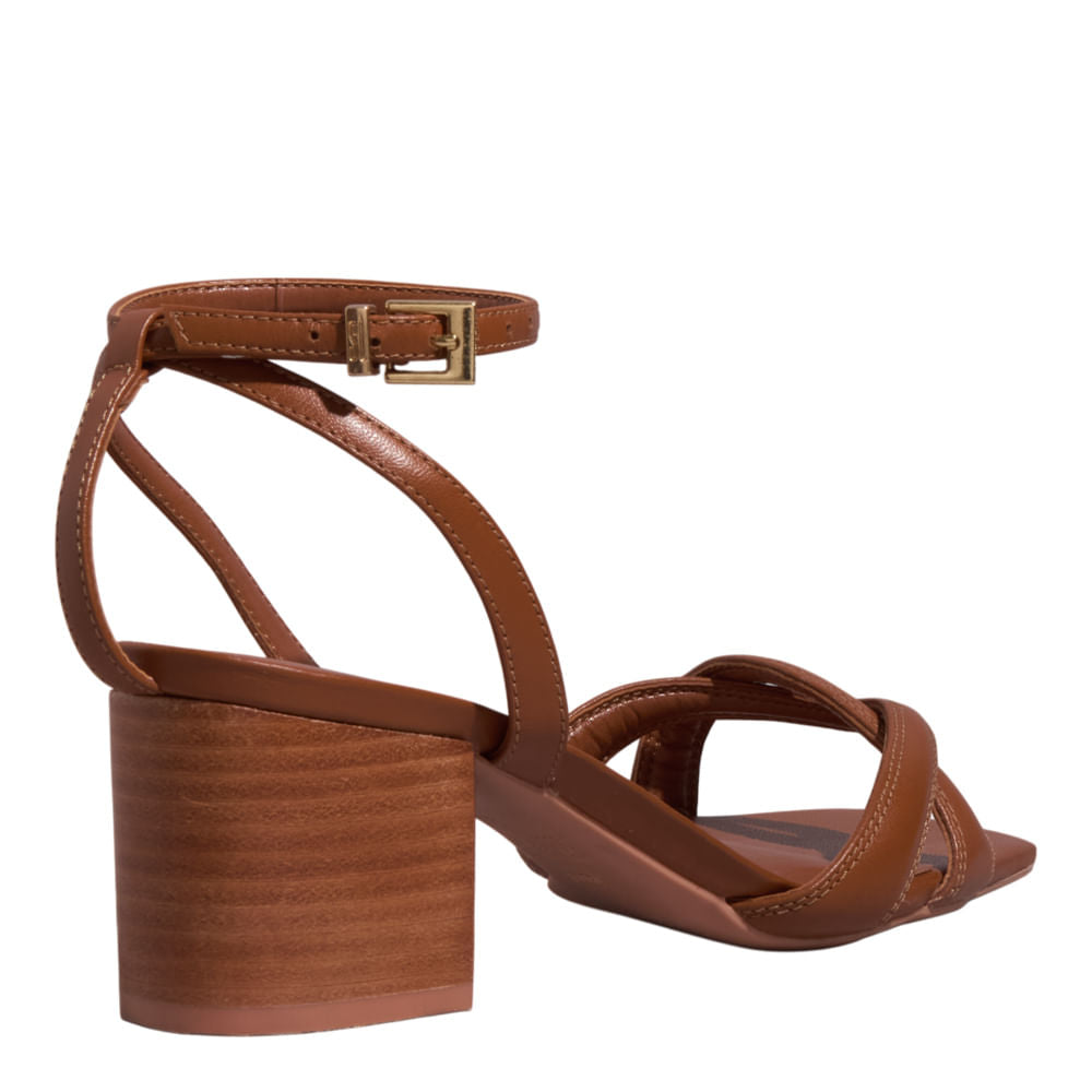 Sandália Santa Lolla Marrom Salto Bloco Fachete