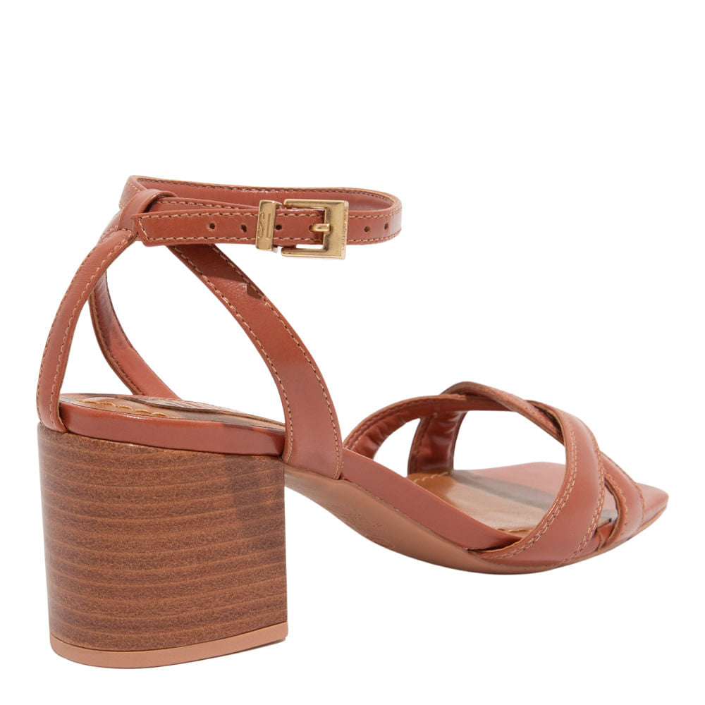 Sandália Santa Lolla Marrom Salto Bloco Fachete