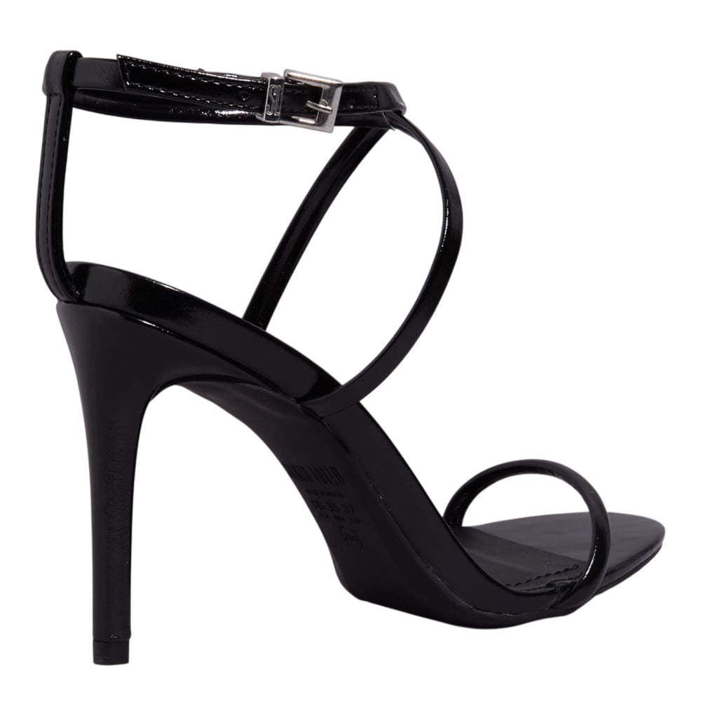 Sandália Santa Lolla Preta Salto Alto Fino