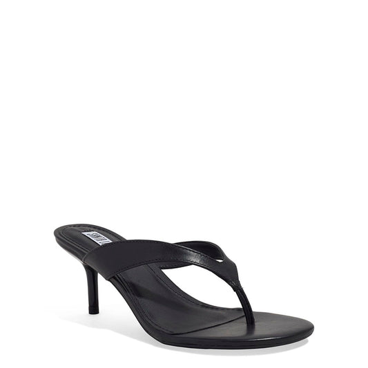 Sandália Santa Lolla Preta Salto Fino Tira Em V