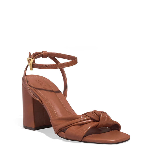 Sandália Santa Lolla Terracota Nó Salto Bloco